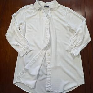 Club Z Collection White Button Down Shirt Size XL
